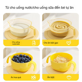 Youkebei Bát Ăn Dặm Cho Bé Bát Ăn Dặm Có Vòi Cho Bé Thiết kế trơn tru Chống Trượt, Không BPA, ,An Toàn Cho Bé 0-6M+