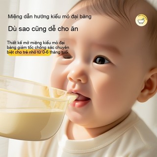 Youkebei Bát Ăn Dặm Cho Bé Bát Ăn Dặm Có Vòi Cho Bé Thiết kế trơn tru Chống Trượt, Không BPA, ,An Toàn Cho Bé 0-6M+