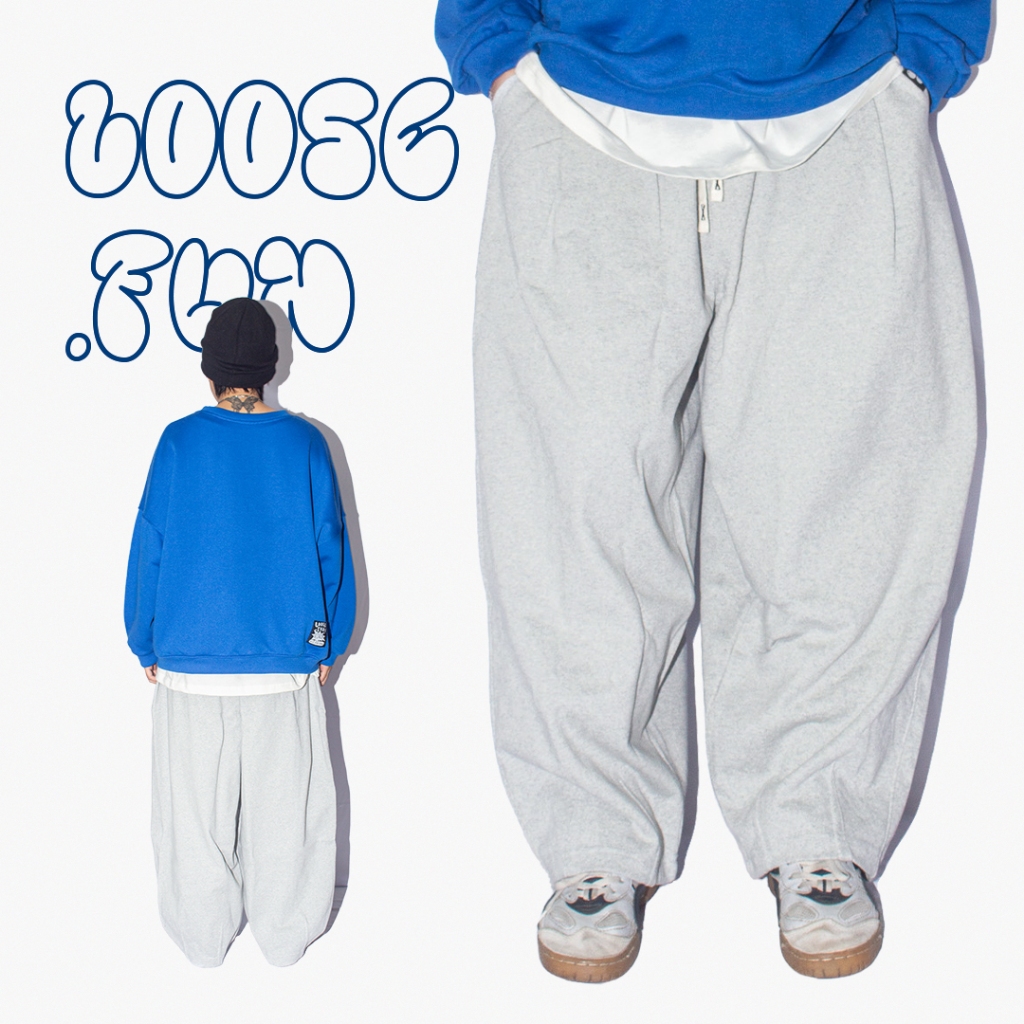 Quần Loose Boom Sweatpants Xám Tiêu | Loose.fun | Shopee Việt Nam