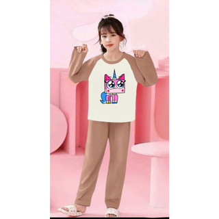 🌸 BỘ ĐỒ BÉ GÁI DÀI TAY – HÌNH CỰC ĐÁNG YÊU 🐱💕 DS289
