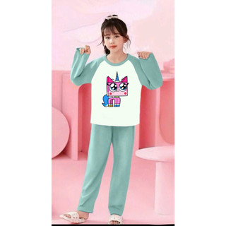 🌸 BỘ ĐỒ BÉ GÁI DÀI TAY – HÌNH CỰC ĐÁNG YÊU 🐱💕 DS289