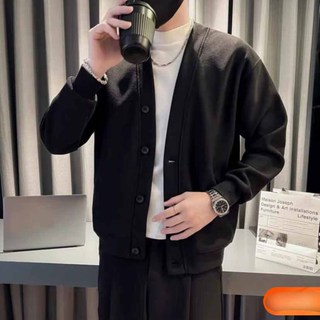 Áo Nỉ Cardigan Nam Dệt Sọc Cánh Tay Chất Nỉ Bông Mềm Mại - DTB  - Free Size từ 45-70kg K1