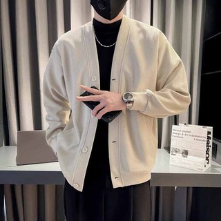 Áo Nỉ Cardigan Nam Dệt Sọc Cánh Tay Chất Nỉ Bông Mềm Mại - DTB  - Free Size từ 45-70kg K1
