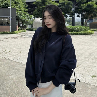Áo Nỉ Cardigan Nam Dệt Sọc Cánh Tay Chất Nỉ Bông Mềm Mại - DTB  - Free Size từ 45-70kg K1