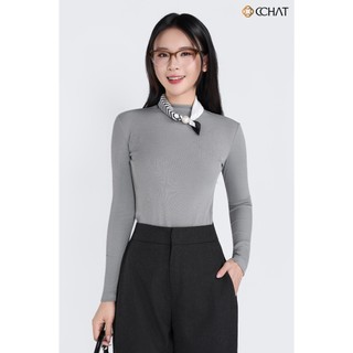 Áo Thun 𝐂𝐂𝐇𝐀𝐓 Tay Dài Cổ Leo Dáng Ôm Body Chất Vải Cao Cấp Co Giãn Mềm Mịn 25TDC2015OB