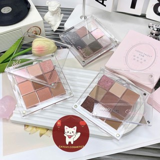 [GOGO TALES]Bảng Phấn Mắt Gogo Tales 9 Ô Vỏ Hồng Nắp Trượt Nam Châm, 9g (GT801)