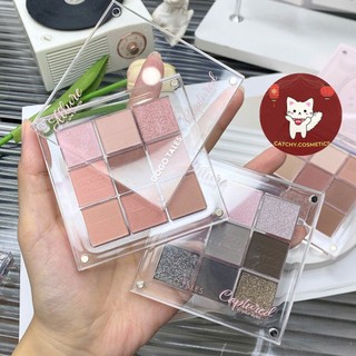 [GOGO TALES]Bảng Phấn Mắt Gogo Tales 9 Ô Vỏ Hồng Nắp Trượt Nam Châm, 9g (GT801)