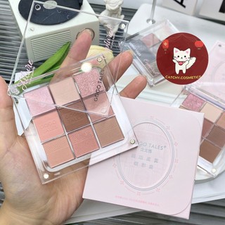[GOGO TALES]Bảng Phấn Mắt Gogo Tales 9 Ô Vỏ Hồng Nắp Trượt Nam Châm, 9g (GT801)