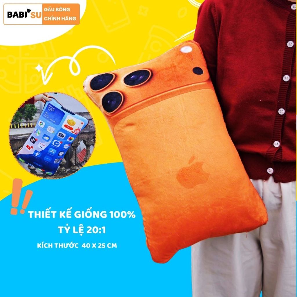 Gấu Bông AI Phonee 17 Pro Maxx Làm Gấu Ôm, Gối Đầu Ngủ Tiện Lợi Quà Tặng, Đồ Chơi Cho Bé,Trẻ Em Vui Vẻ
