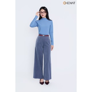 Quần Ống Rộng 𝐂𝐂𝐇𝐀𝐓 Dáng Suông Âu Lisse Chất Liệu Tuytsi Cao Cấp 25QDS2015ST