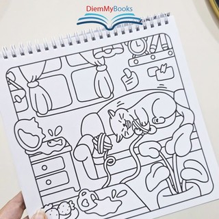 Sách tô màu Đảo Mèo Sách Tô Màu Cho Người yêu Mèo. Dành Cho Mọi Lứa Tuổi-Tô Màu Sáng Tạo Thư Giãn