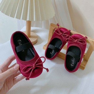 MỚI Giày Búp Bê Đỏ Đô Phối Quai Chun MarryJane Cho Bé Gái Từ 10 tháng K074