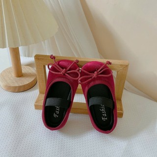 MỚI Giày Búp Bê Đỏ Đô Phối Quai Chun MarryJane Cho Bé Gái Từ 10 tháng K074