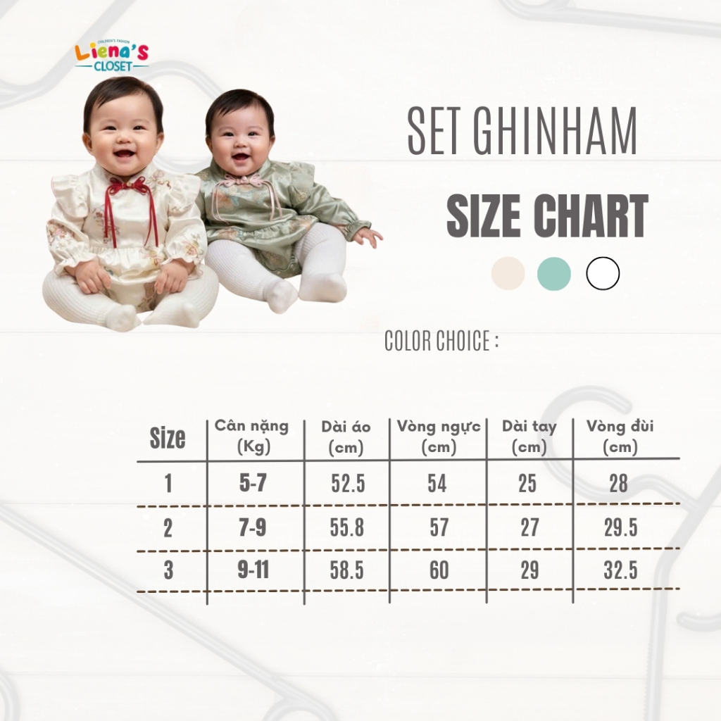 Bodysuit Bé Gái Chất Gấm Thêu Cao Cấp Liena's Closet Họa Tiết Xinh Xắn An Toàn Cho Da Bé Mặc Đi Chơi Noel Chơi Tết 2026