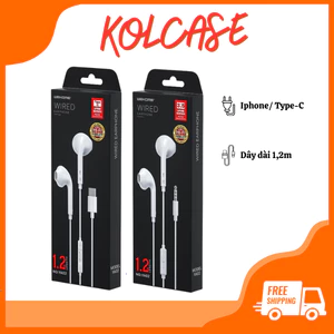 Tai Nghe Có Dây YA12 WEKOME, Chiều Dài Lên Tới 1.2m Có Tích Hợp Các Phím Tăng Giảm Âm Lượng Dừng Bài Hát Tiện Lợi