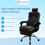 Ghế Gaming Công Thái Học Cao Cấp KO256 – Xoay 360°, Ngả 130°, Gác Chân, Tựa Đầu Nâng Hạ, Da PU Bền Đẹp — ảnh 1