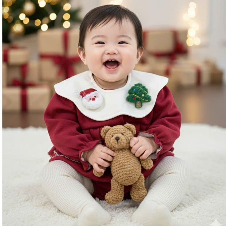 Set Bodysuit TẾT 2026 Bé Gái Liena's Closet Chất Nỉ 2 Da Cao Cấp Ấm Áp Thiết Kế Mới Mẻ Hiện Đại Phù Hợp Cho Bé Yêu
