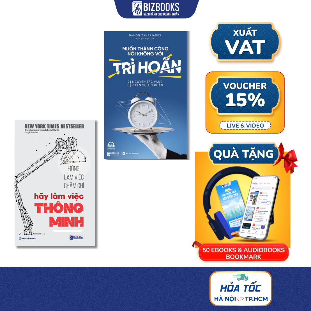 Combo Sách Phát Triển Bản Thân: Muốn Thành Công Nói Không Với Trì Hoãn và Đừng Làm Việc Chăm Chỉ, Hãy Làm Việc Thông Mih