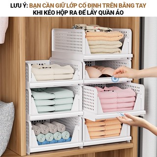 ZiinLife Kệ Nhựa Ngăn Kéo Đựng Đồ Đa Năng - Phân Chia Tủ Quần Áo, Thiết Kế Gấp Gọn & Xếp Chồng Thông Minh