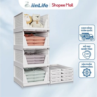 ZiinLife Kệ Nhựa Ngăn Kéo Đựng Đồ Đa Năng - Phân Chia Tủ Quần Áo, Thiết Kế Gấp Gọn & Xếp Chồng Thông Minh