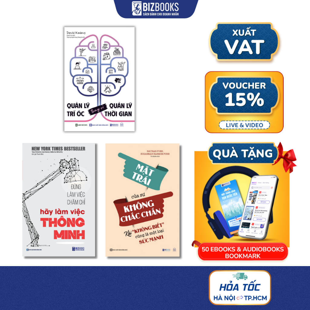Bộ 3 Cuốn Sách Làm Thức Tỉnh Trí Tuệ - Tư Duy Ngược: Khác Biệt Tạo Nên Sự Đột Phá - Bizbooks