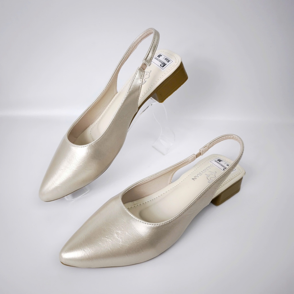 Giày nữ slingback da thật cao cấp mã CG26T cao 3cm Palmyran -  giày da nữ