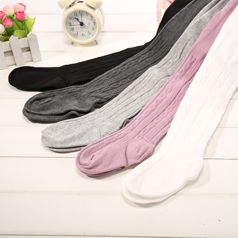 Quần tất len gân liền bàn cho bé saubabi