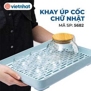 Khay nhựa úp cốc 2 lớp chất liệu an toàn thoáng khí chống ẩm giúp úp cốc gọn gàng đa dạng sử dụng