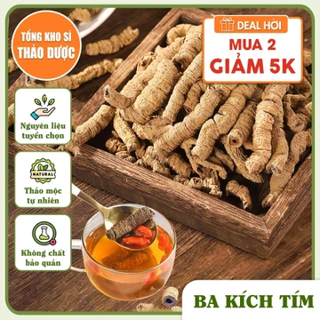 Ba kích tím 100g, củ ba kích khô rút lõi, ba kích củ to, sạch đẹp - Tổng Kho Sỉ Thảo Dược