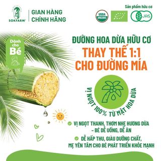 Đường hoa dừa organic Sokfarm cho bé