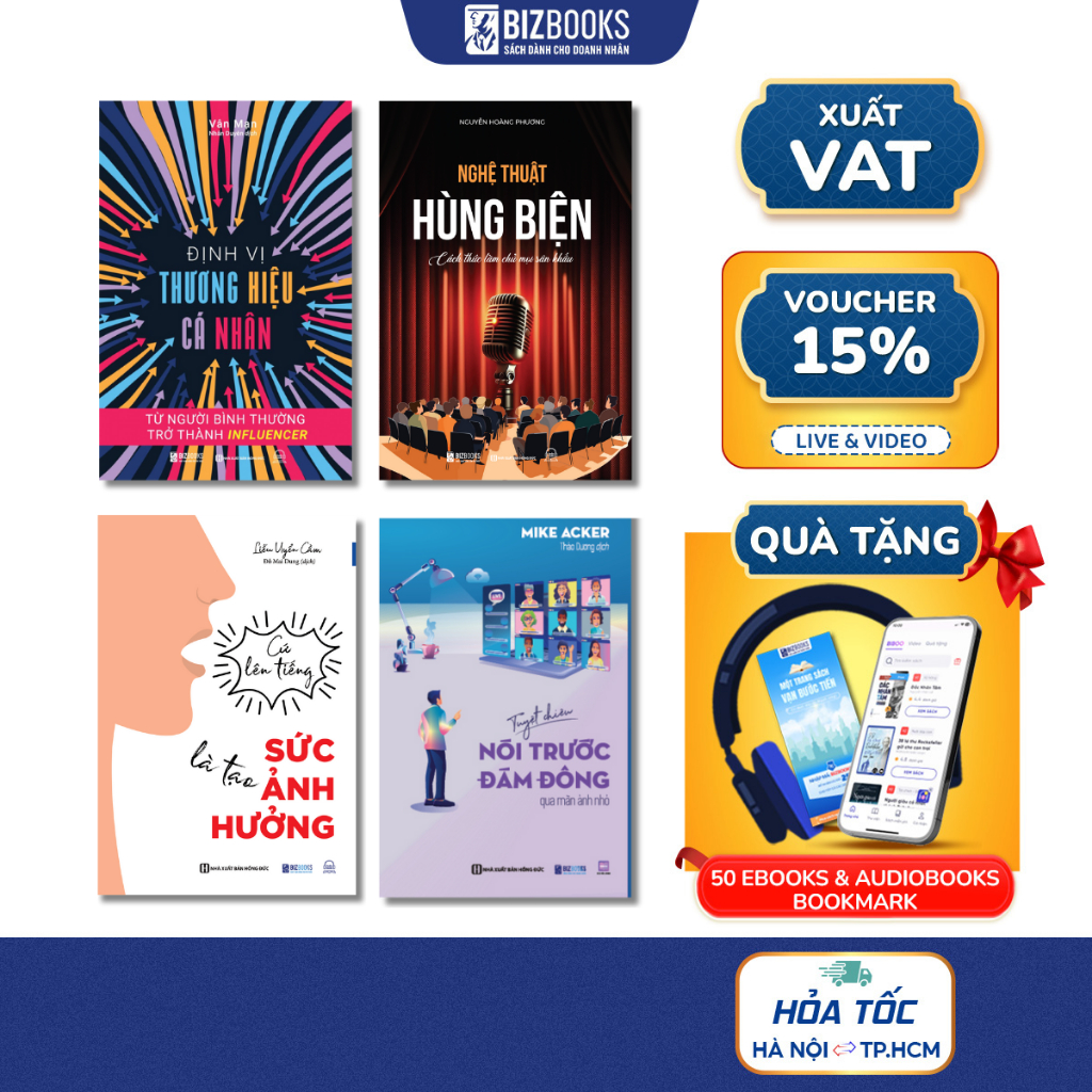 Bộ Sách Nghệ Thuật Nói Trước Đám Đông: Cứ Lên Tiếng, Nói Trước Đám Đông,Nghệ Thuật Hùng Biện,Định Vị Thương Hiệu Cá Nhân