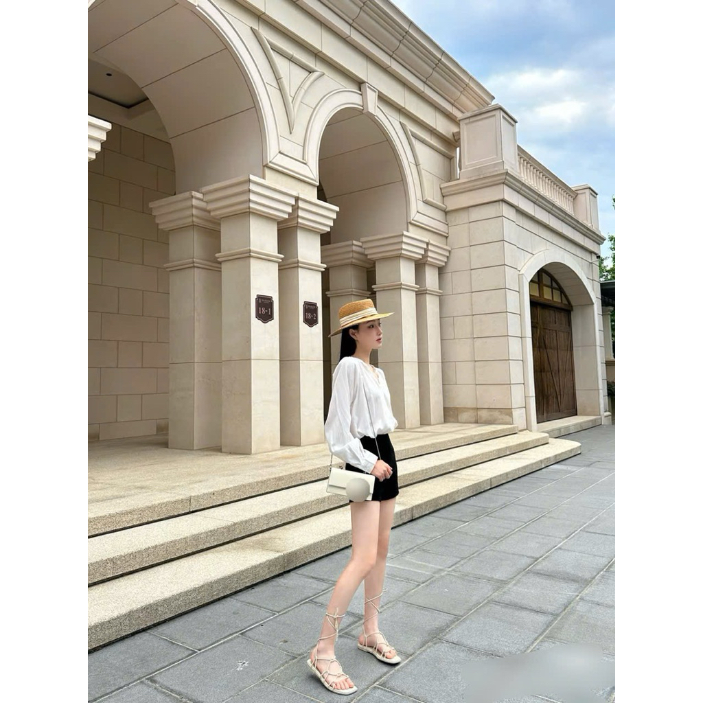 (KÈM CHARM CHERRY) Túi xách quai kiềng dáng ngang size 20 sang chảnh