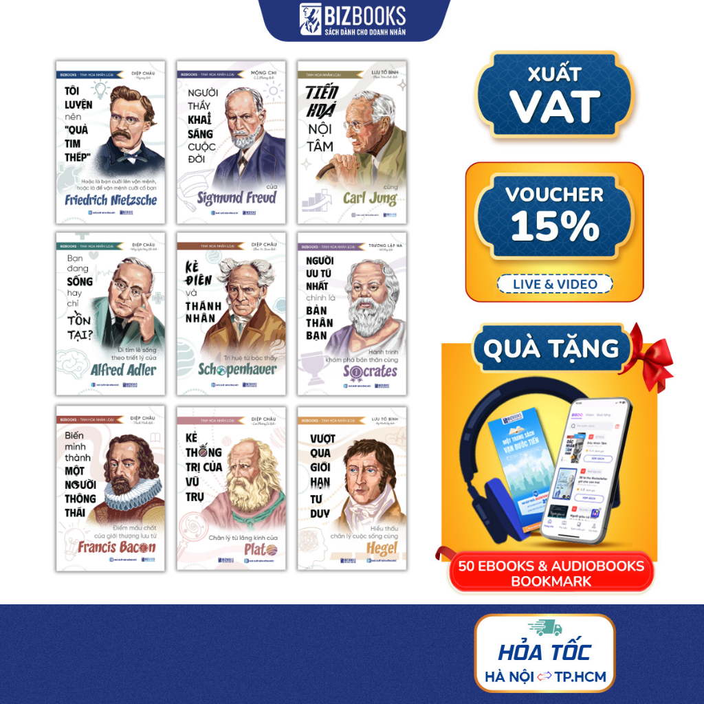 Bộ Khai Sáng Cuộc Đời - Lời Khuyên Từ 9 Triết Gia Vĩ Đại - Tinh Hoa Nhân Loại Bizbooks