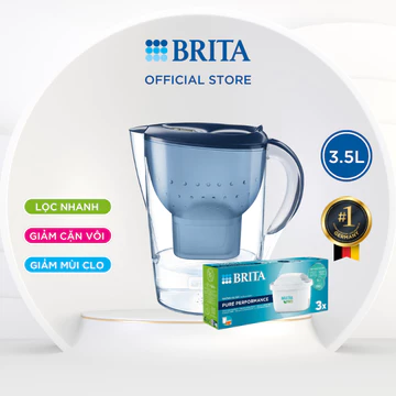 Combo bình lọc nước BRITA 3.5L + Hộp 6 Lõi lọc, BH 12 Tháng, Hàng Chính Hãng, nhadep_99