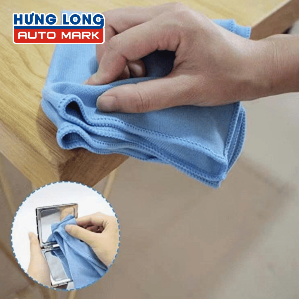 Khăn Lau Kính Ô tô Hưng Long 40x40Cm Vải Không Xù Lông Thấm Hút Mạnh Làm Sạch Nhanh | BigBuy360 - bigbuy360.vn