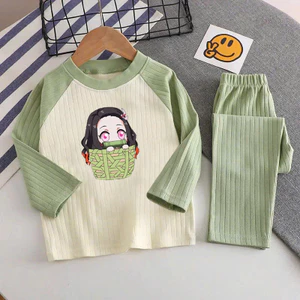 🌸 ĐỒ BỘ BÉ GÁI DÀI TAY GÂN MỀM MỊN – HÌNH DỄ THƯƠNG 🌸 DG281