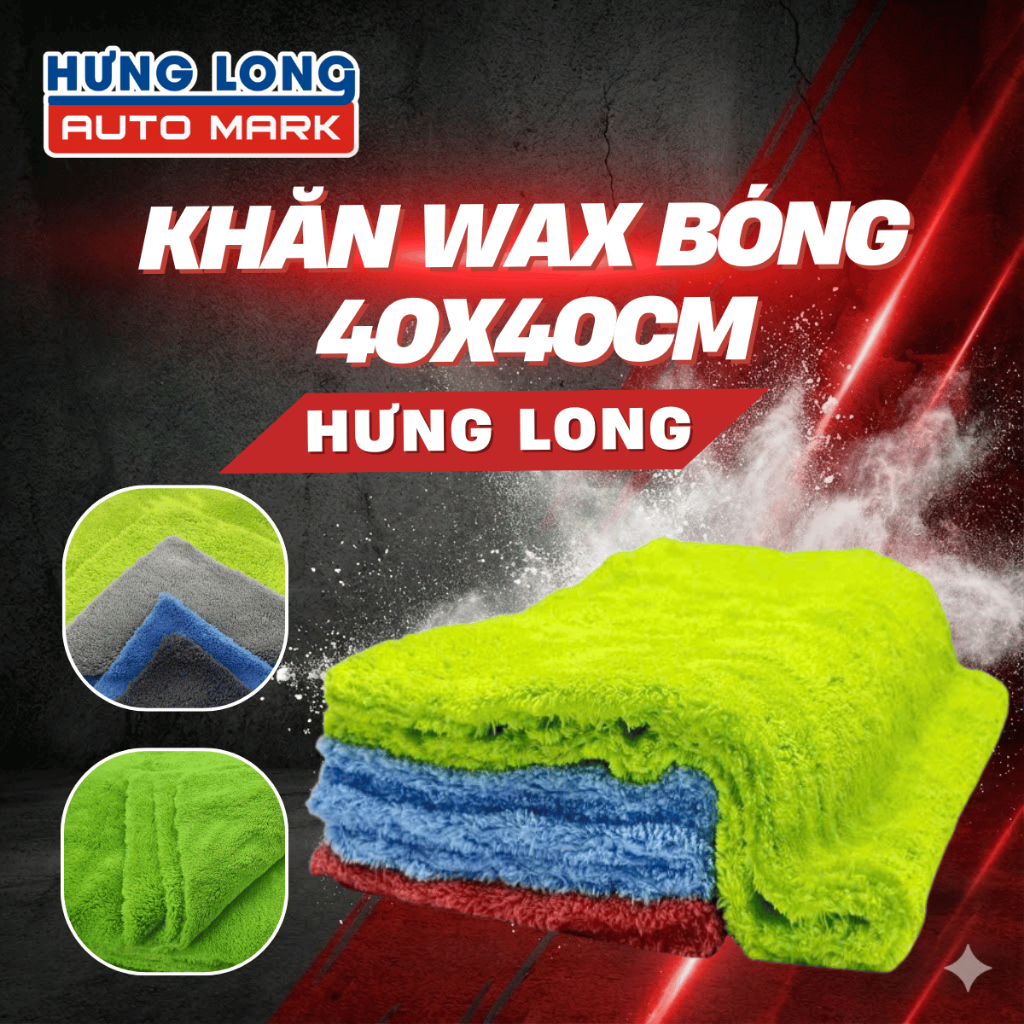 Khăn Wax Bóng Xe 40x40Cm Vải Mịn Không Xù Lông Thấm Hút Mạnh Hỗ Trợ Đánh Bóng Sáng Bóng | BigBuy360 - bigbuy360.vn