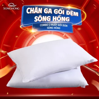Combo 2 Ruột gối đơn Sông Hồng 45x65 bông nguyên sinh mềm nhẹ