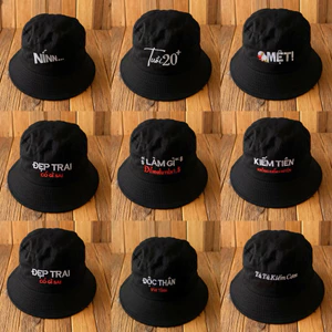 MŨ VÀNH BUCKET NHIỀU MẪU SLOGAN HOTTREND