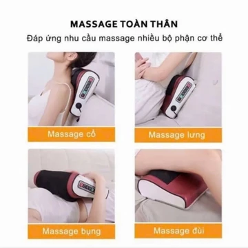 Gối Massage toàn thân Máy Massage Hồng Ngoại 20 Bi Gối massage cổ vai gáy SPA Nguyễn Linh