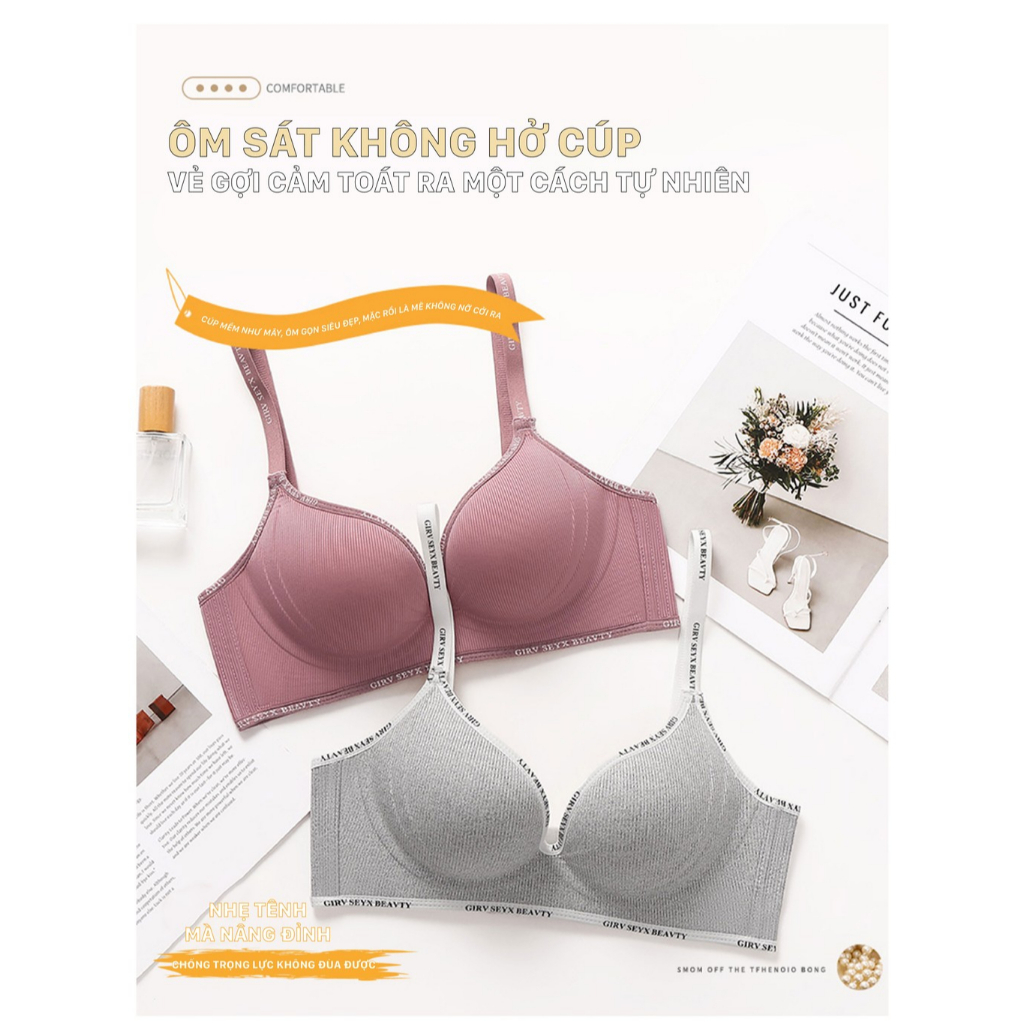 COMBO 2 Áo Lót Tạo Khe Nâng Ngực Không Gọng Unilove, Áo Ngực Đúc Su Không Lộ Viền Kháng Khuẩn DL015