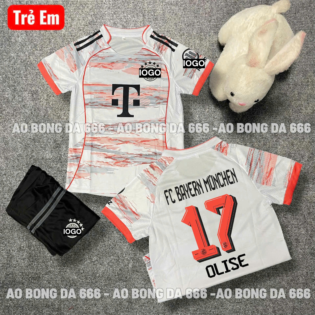 ÁO BÓNG ĐÁ , ÁO BÓNG ĐÁ TRẺ EM CLB Bayern munich 25/26 - IN SẴN TÊN CẦU THỦ - VẢI MÈ THÁI CAO CẤP 2