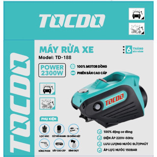 máy rửa xe tocdo model t188 mô tơ lõi đồng công suất 2300w được kiểm tra
