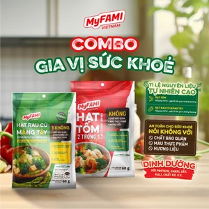 Gia Vị Nấu Ăn COMBO SỨC KHỎE Hạt Tôm 60g & Hạt Rau Củ Măng Tây 60g an toàn dinh dưỡng