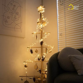 Cây thông noel gỗ thông cao lắp ráp gọn nhẹ - Cây thông noel mini trang trí giáng sinh năm mới