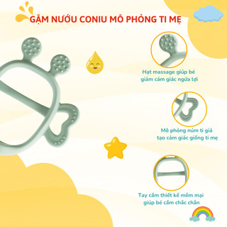 Gặm Nướu Bee Cho Bé Coniu Siêu Mềm Giúp Giảm Ngứa Nướu An Toàn Cho Bé( Có Hộp Đưng)