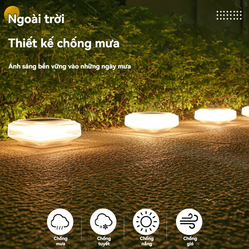Đèn tường năng lượng mặt trời mới Đèn sân ngoài trời Vườn biệt thự Cột đèn ngoài trời Đèn đường chống mưa