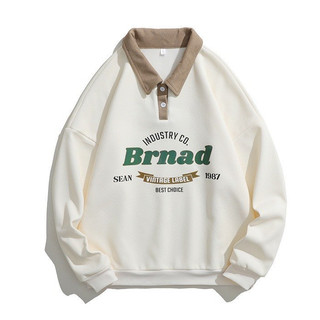 Áo sweater trơn nam nữ form rộng, áo tay dài unisex nỉ bông dày mềm mịn HOODIE POLO BRNAD K1