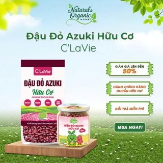 Đậu Đỏ Azuki Hữu Cơ C'LaVie 110gr/200g Tốt Cho Hệ Tim Mạch, Chống Lão Hóa - Natural Market