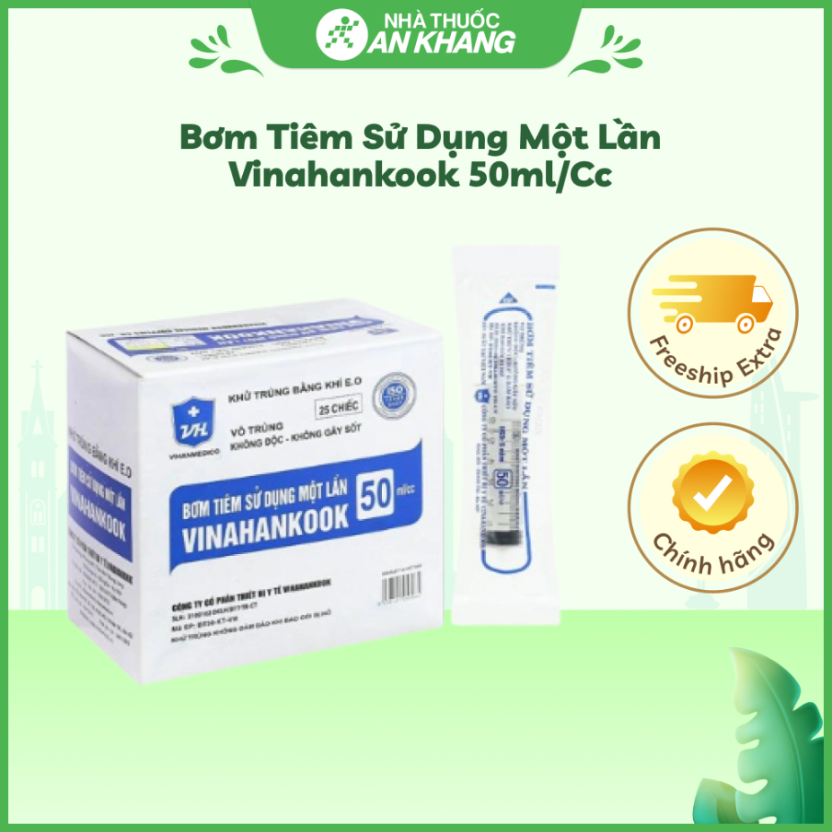 Bơm tiêm sử dụng một lần Vinahankook 50ml/cc